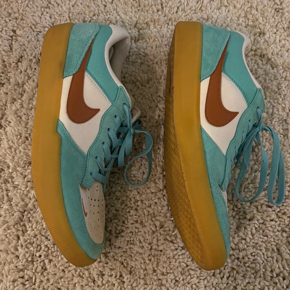 Nike SB Force 58Skate Shoes in Blue Frost Russet & Gum Sneakers Size 11 - Picture 3 of 7